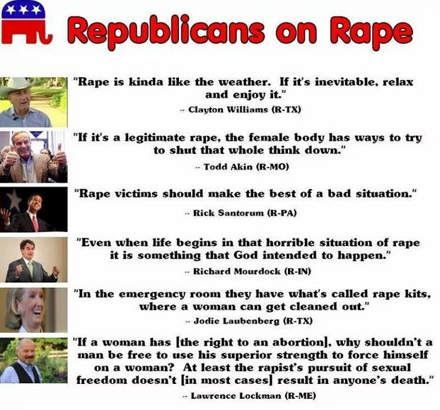 Republicans on Rape